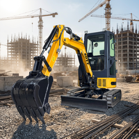 Nouvelle mini-excavatrice de 3,5 tonnes avec moteur personnalisable EPA Euro 5, excavatrice sur chenilles d'ingénierie de 2 tonnes, mini-excavatrice de 1,5 tonne