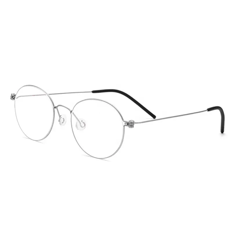 Italy brand design round glasses frame eyeglasses optical custom unisex titanium glasses