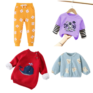 Vêtements en coton pour bébés, mélange aléatoire tendance, cardigan, pantalon, design Père Noël, vêtements d'automne et d'hiver, veste, manteau - Product Image 2