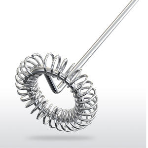 Espumador de leche eléctrico de mano Kjbq 9 de acero inoxidable, forma cilíndrica, para café, leche de cabra, varilla agitadora - Product Image 3