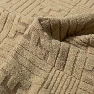 Một bên bàn chải mềm chống Đóng cọc thư dệt kim Jacquard 100% <span class=keywords><strong>Polyester</strong></span> cực Fleece vải cho <span class=keywords><strong>Sofa</strong></span> ghế Bìa may - Product Image 4