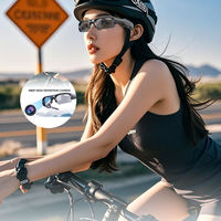 Casque Stéréo Sans Fil Supra-Auriculaire avec Indicateur LED, Micro Anti-Bruit, Lunettes de Soleil Intelligentes HD pour Conduite, Cyclisme et Sport