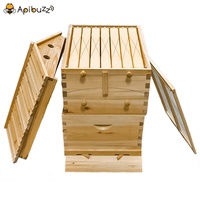 Colmena de miel de flujo automático de madera de cedro recubierta de cera china para abejas, equipo de apicultura, herramienta de Apicultura