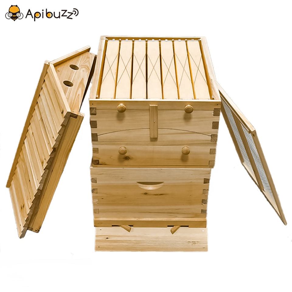 Chinese Wax-Coated Cedar Auto-Flowing Beehive & 7 Frames - Complete ...