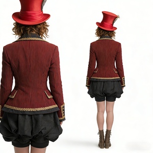 Costume de Chapeur Fou pour Adulte, Tenue de Cosplay <span class=keywords><strong>Alice</strong></span> <span class=keywords><strong>au</strong></span> <span class=keywords><strong>Pays</strong></span> <span class=keywords><strong>des</strong></span> <span class=keywords><strong>Merveilles</strong></span> pour Fête d'Halloween, Veste de Soirée Fantaisie - Product Image 6