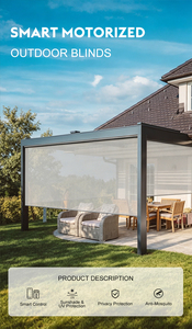 Persianas enrollables motorizadas transparentes con protección UV, ignífugas, impermeables y resistentes al viento para <span class=keywords><strong>garaje</strong></span>, en oferta. - Product Image 4