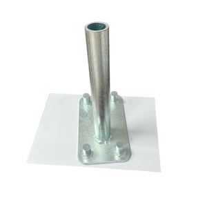 Base encastrée galvanisée à chaud à 4 pignons, base d'ancrage de colonne préfabriquée soudée pour la construction - Product Image 1