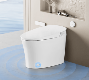 <span class=keywords><strong>WC</strong></span> intelligent électrique blanc avec télécommande, modes de drainage P-Trap et S-Trap, et chauffage du siège - Product Image 4