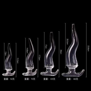 Tapón Anal Transparente Unisex Extra Grande de Cristal, Masajeador de Glúteos, Juguete Sexual para Adultos para Mujeres, Tallas S, M, L, XL, XXL - Product Image 4