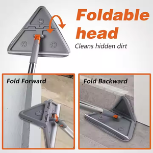 Long Handle Microfiber Chenille Pad <strong>Wall</strong> <strong>Mop</strong> Triangle Wet/Dry Window Hardwood Floor Cleaning Tool for Ceilings Windows <strong>Walls</strong> - Product Image 6