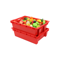 JOIN Red 600x400x220mm Conteneur Euro empilable en plastique à paroi pleine pour systèmes d'entrepôt automatisé AS/RS et stockage logistique