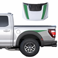 Kit d'autocollants graphiques en vinyle pour camionnette, à rayures de course, pour capot, benne et côtés, auto-adhésif, de luxe, pour extérieur tout-terrain