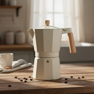 Cafetera <span class=keywords><strong>Moka</strong></span> Italiana con mango de haya nueva para café expreso - Product Image 6