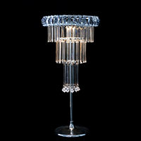 HJ220091 Fournitures pour fêtes de mariage, support à fleurs en cristal haut et fin en métal doré, centre de table pour événements de mariage