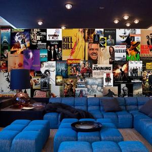 Carta da Parati con Stampa Digitale per Decorazione Murale con Collage di Poster Cinematografici - Product Image 1