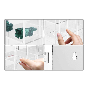 Étagères réglables sur mesure, <span class=keywords><strong>vitrine</strong></span> transparente en acrylique <span class=keywords><strong>pour</strong></span> objets de <span class=keywords><strong>collection</strong></span>, <span class=keywords><strong>vitrine</strong></span> minérale en pierre de lucite - Product Image 5