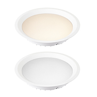 Lampe ronde commerciale de haute qualité personnalisée 12.6 pouces plat grand panneau lumineux LED ultra mince plafonnier encastré