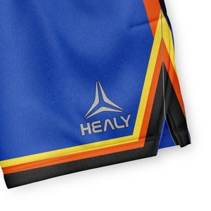 <span class=keywords><strong>Pantaloncini</strong></span> da <span class=keywords><strong>Basket</strong></span> da Uomo Personalizzati con Stampa Digitale, 100% Poliestere, <span class=keywords><strong>Blu</strong></span>, Antibatterici, Traspiranti, Taglie Forti, Vita Elastica Laterale - Product Image 4