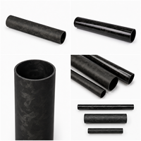 Tube conique en fibre de carbone, tube creux conique léger, épaisseur 3 mm, pour canne à pêche, manche de golf et articles de sport