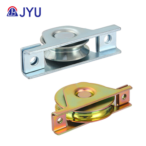 Poulie à rouleau de <span class=keywords><strong>roue</strong></span> de porte coulissante galvanisée à roulement unique avec support interne de rainure U V Y - Product Image 5