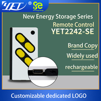 Contrôle de porte de stockage d'énergie YET2242-SE RF télécommande universelle porte-clés 433Mhz marques de Code fixe et roulant avec USB