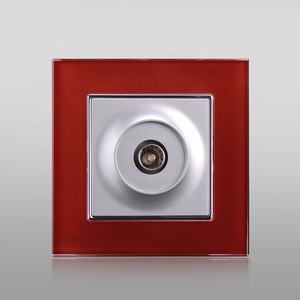 Productos calientes para vender en línea Directo de fábrica Color personalizado Calidad Europea 1 Gang <span class=keywords><strong>TV</strong></span> Socket Hembra 86X86MM - Product Image 3