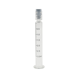 Seringue en verre préremplie de 3 ml certifiée ISO 11040 CE, verre de type I avec bouchon en caoutchouc, fournisseur OEM - Product Image 1