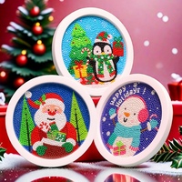 Kits de peinture diamantée pour chambre d'enfant, décoration de Noël d'animaux, art mural encadré, bricolage, vente en gros à bon prix