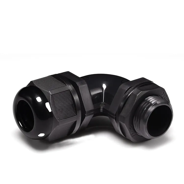 90 Degree Waterproof IP68 Nylon Joint Adjustable Locknut