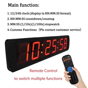 Indoor Use Large 4 Inch 6 Digits <strong>Wall</strong> Mounted LED <strong>Digital</strong> Timer Countdown Countup Stopwatch Multifunctional Electronic <strong>Clock</strong> - Product Image 2