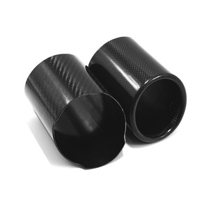 Puntas de Escape Universales de Fibra de Carbono 3K de 89mm 101mm 114mm, Estilo <span class=keywords><strong>Akrapovic</strong></span>, Borde Recto y Curvado - Product Image 2