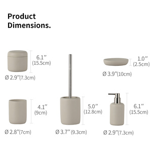 <span class=keywords><strong>Dailyart</strong></span> Marke Elegante und Moderne Designs 5-teiliges Badezimmer-Set aus Kunstharz Plastik 5-teiliges Badezimmer-Set - Product Image 2