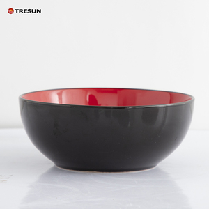 Wholesale Ceramic <b>Bowl</b> Food Home Kitchen Restaurant Ceramic black and <b>red</b> Food <b>Bowl</b> - Product Image 6