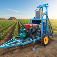 Foreuse portable diesel 22 CV neuve pour puits d'eau agricole de 150 m avec composants essentiels - Prix usine pour les distributeurs
