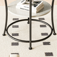 Canapé-nid en bois et acier inoxydable moderne de luxe, table basse ronde à emboîtement, meubles durables pour le salon