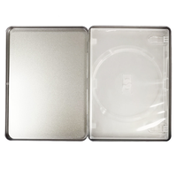 Coffre-fort alimentaire A5 taille mince charnière couvercle plat en métal boîtier en étain bande enregistrer carré chocolats DVD CD boîte en fer blanc