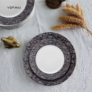 Charger Plates Wedding Decoration <b>Black</b> Decorative Dishes Ceramic Factory with Coffee Cup Saucer Luxury Dinnerware <b>Set</b> - Product Image 2
