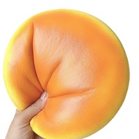 Jouet anti-stress en forme de pain rond géant de 19 cm, imitation réaliste en PU, à récupération lente, taille extra-large