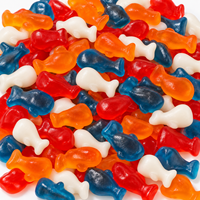 Bonbons Gélifiés Halal en Forme de Baleine, Bonbons Gélifiés Aigres en Gros, Bonbons aux Fruits, Bonbons Nouveauté pour Enfants, Bonbons Personnalisés à Marque Privée, Chinois