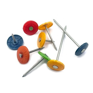 ตะปูเหล็กคาร์บอนชุบสังกะสีหัวพลาสติกหลากสี ราคาโรงงาน ตะปูมุงหลังคาหลากสีแบบกันน้ำ บรรจุในถังพลาสติก - Product Image 5
