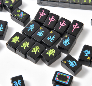 Mini <span class=keywords><strong>Plaque</strong></span> de Mahjong de Luxe Portable, Design Couleurs <span class=keywords><strong>Macaron</strong></span> pour Famille, Entreprise, Amis, Club, Voyage, Fête - Commande en Gros - Product Image 4