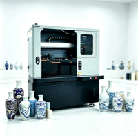Machine d'impression UV à jet d'encre rotative à 360 degrés en une seule passe avec CMYK W V pour céramique, verre, plastique, métal, vase cylindrique