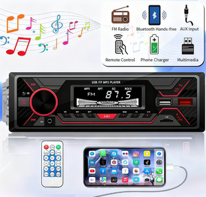 Transmissor FM Universal para Carro <span class=keywords><strong>12V</strong></span> 1DIN com Bluetooth, AUX, USB/WAV e Reprodutor de MP3 - Product Image 2