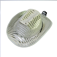 Cappello da Cowboy/Cowgirl Occidentale OR258 con Luci LED Colorate per Feste e Spettacoli di Halloween e Natale