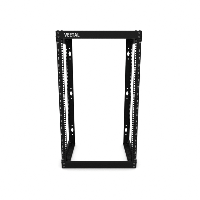 Mingway WM18 17U 18'' Open Frame Server Rack Wall Mount High Quality Cold Steel 2.05mm Powder Coated 500lbs Capacity Black