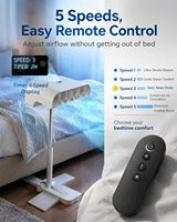 Sistem Pendingin Kipas Tempat Tidur Midnight Fantail, Kipas Tempat Tidur Tanpa Kabel di Bawah Sprei untuk Pengguna yang Mudah Panas Saat Tidur dan Mengalami Keringat Malam dengan Sertifikat CE