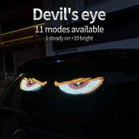 Feux Dynamiques LED Yeux de Diable pour Voiture Clignotants Démons Panneau Matrice USB Plug and Play pour Pare-Brise Avant et Arrière