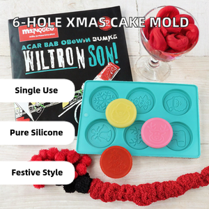 Disposable Round Christmas Shapes Silicone <b>Cake</b> Mold Non-Toxic Moulds for Cookies Baking <b>Tools</b> - Product Image 2