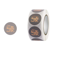Pegatinas de Agradecimiento Personalizadas Holográficas Resistentes al Aceite, Logotipo Personalizado, Ecológicas, Reciclables, Adhesivas, de Papel, para Embalaje
