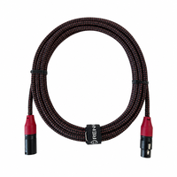 Câble de microphone XLR mâle-femelle OEM RH-X110 en tweed avec blindage spiralé, gaine en PVC et conducteur en cuivre sans oxygène